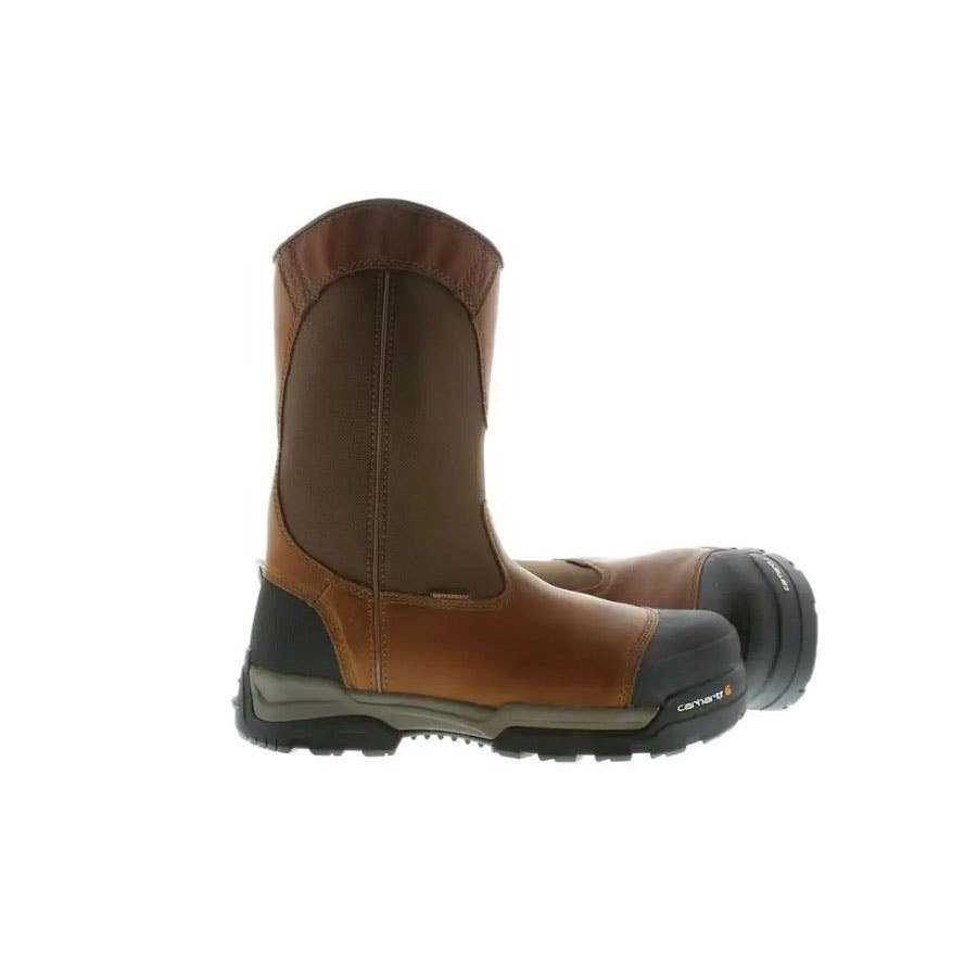 Carhartt Work Boots, 14, Brown Oil Tanned, Fabric/Leather Upper