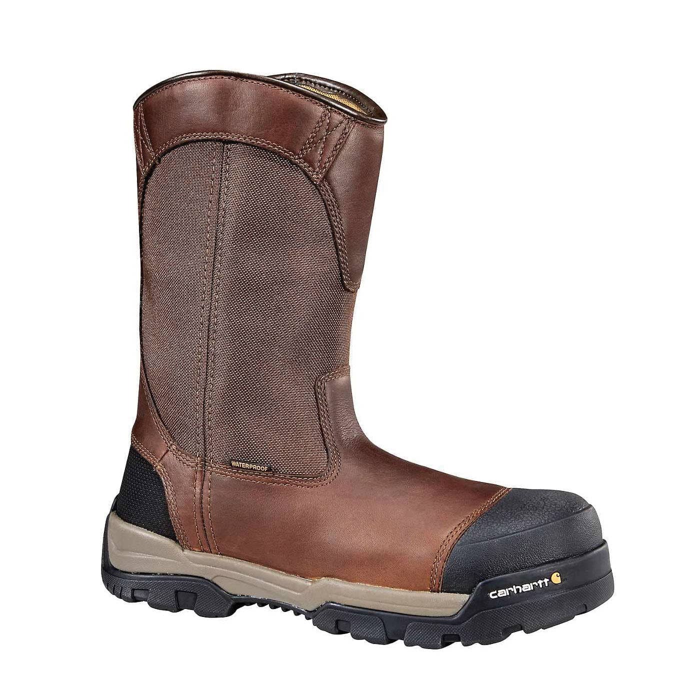 Carhartt Work Boots, 14, Brown Oil Tanned, Fabric/Leather Upper