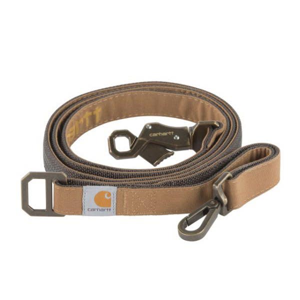 Carhartt Journeyman Dog Leash, 6 ft L, 3/4 in W, 2-Ply, Carhartt Brown/Dark Brown