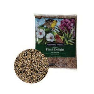 Feathered Friend Finch Delight 26951 Sunflower Heart Wild Bird Food Mix, 5 lb, Premium, Bag