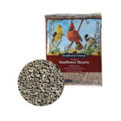 Feathered Friend 775144 Sunflower Heart Wild Bird Food, 5 lb, Bag