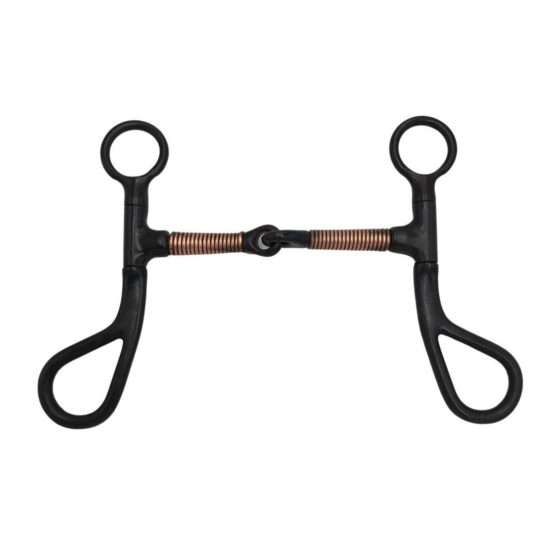 Colorado Saddlery Cheek Bit, 5 in Mouth, Copper/Steel, Black