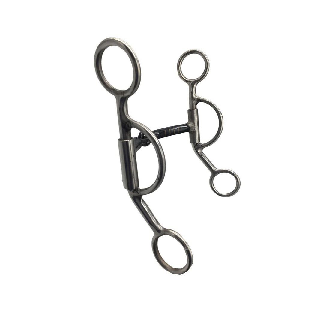Colorado Saddlery Tom Thumb Snaffle Bit, 5 in Mouth, Stainless Steel/Sweet Iron