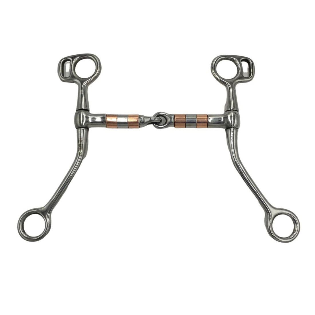 Colorado Saddlery Training Bit with Roller, 5 in Mouth, Copper/Steel