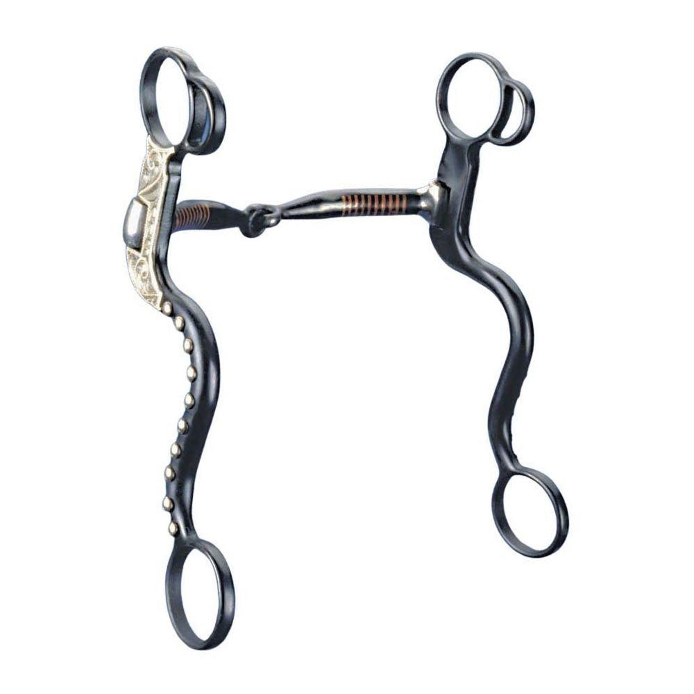 Colorado Saddlery Snaffle Bit, 5-1/8 in Mouth, Copper/Metal, Silver