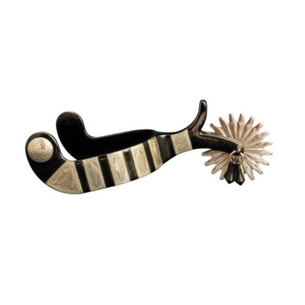 Colorado Saddlery Spur, Men's, Montana, Stainless Steel/Steel, Black