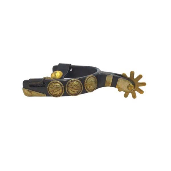 Colorado Saddlery Kid's Spur, Showman, Steel, Black/Nickel Silver