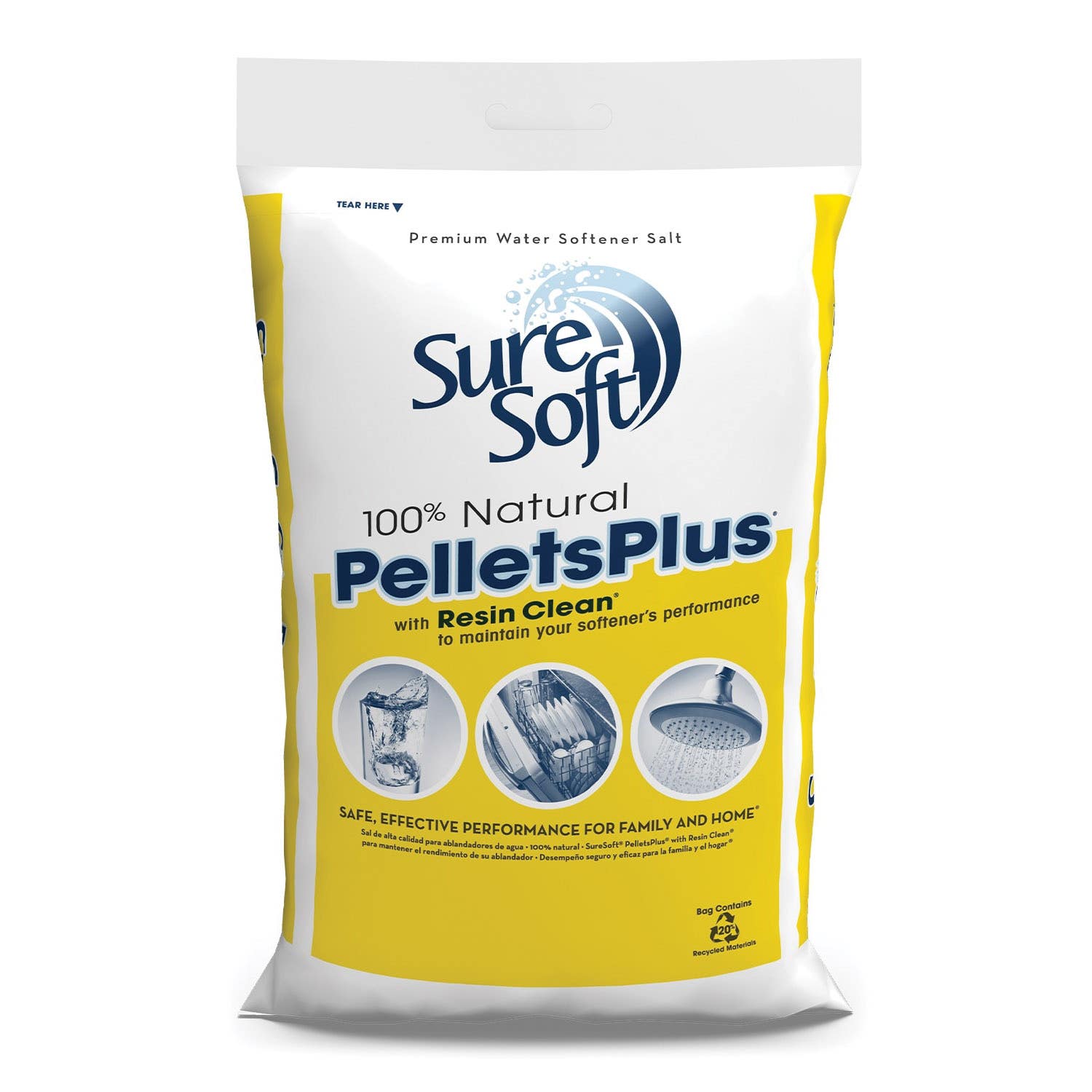 SureSoft PelletsPlus Water Softener Salt, 40 lb Bag