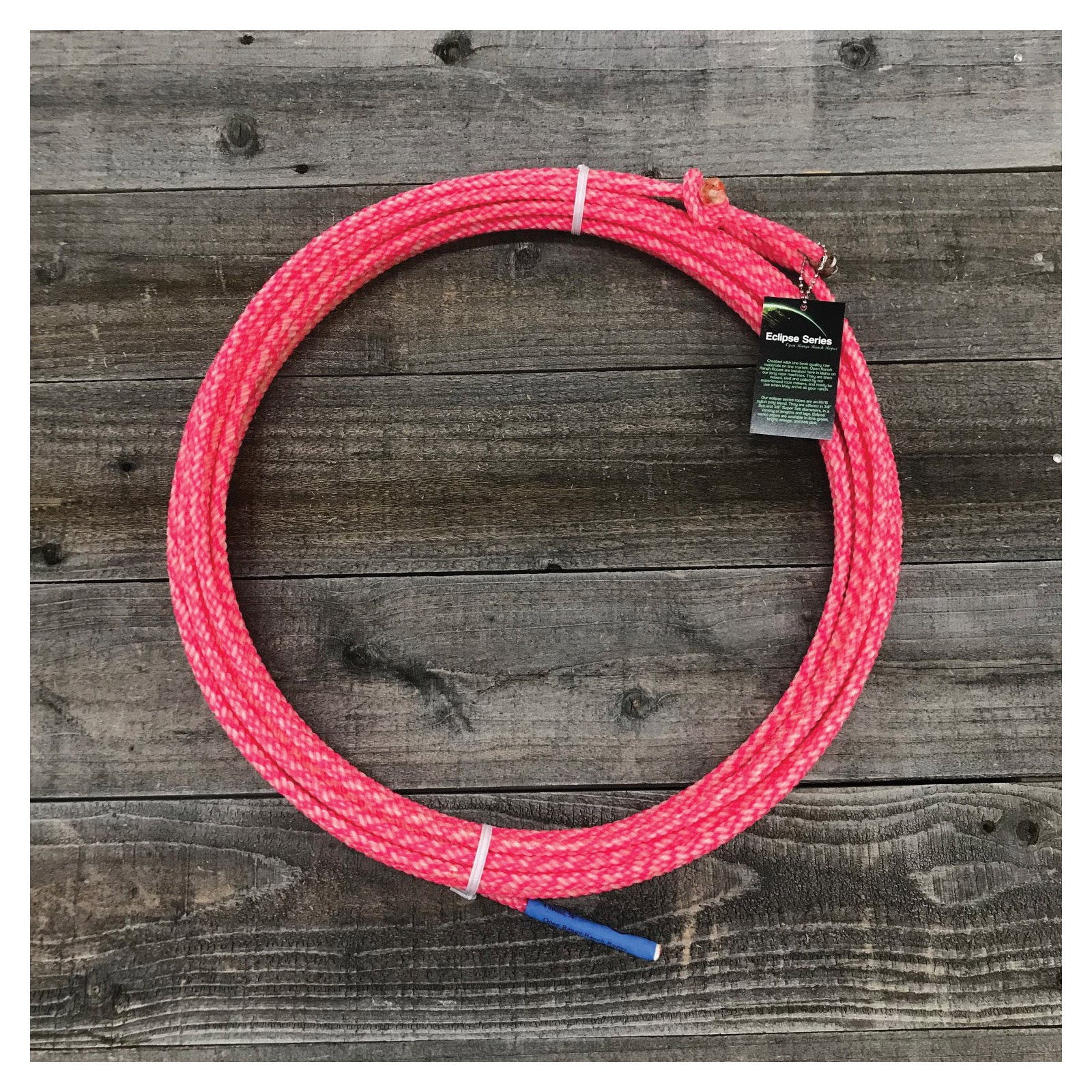 Cowboy Cordage Eclipse Open Range Rope, 3/8 in Dia, 50 ft L, Extra Soft Rope, Polyester, Hot Pink