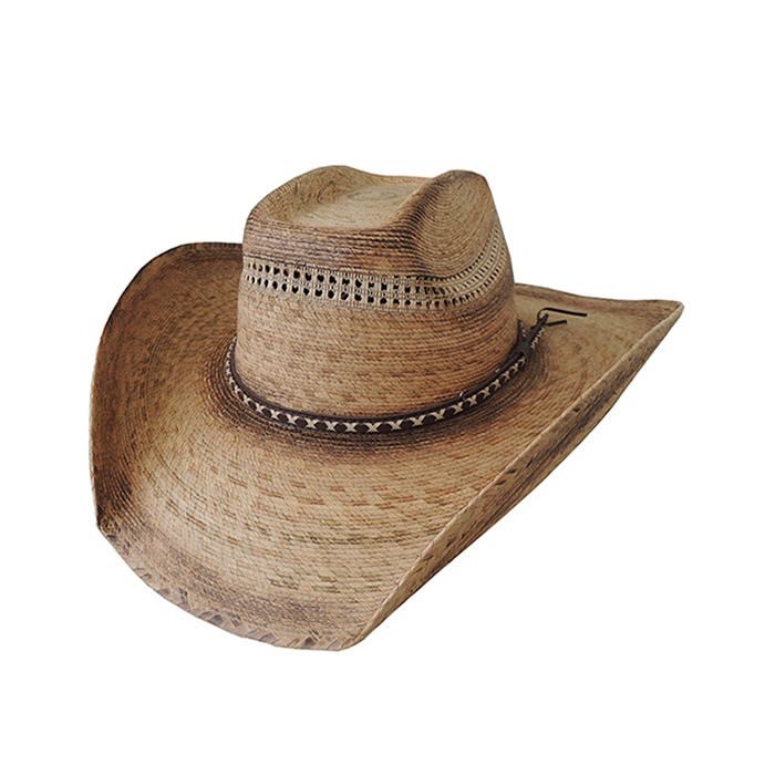 Dallas Hats 8 SECONDS R 7 Hat, 7 in, Leather/Palm, Toasted