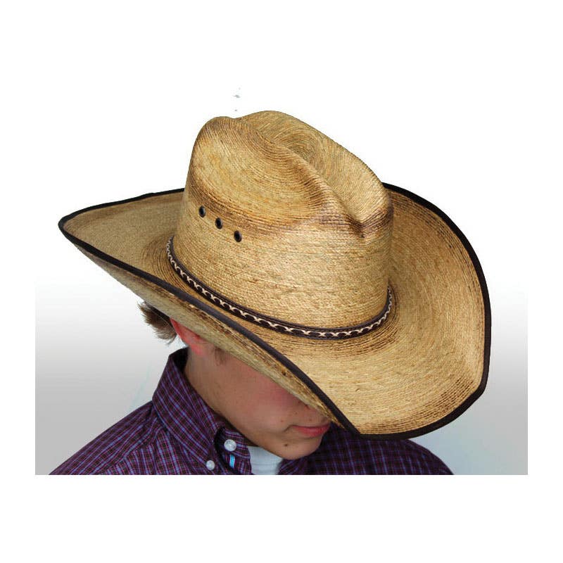 Dallas Hats CAT 20X J 7-1/4 Hat, Men's, 7-1/4 in, Leather/Palm Leaf, Toasted
