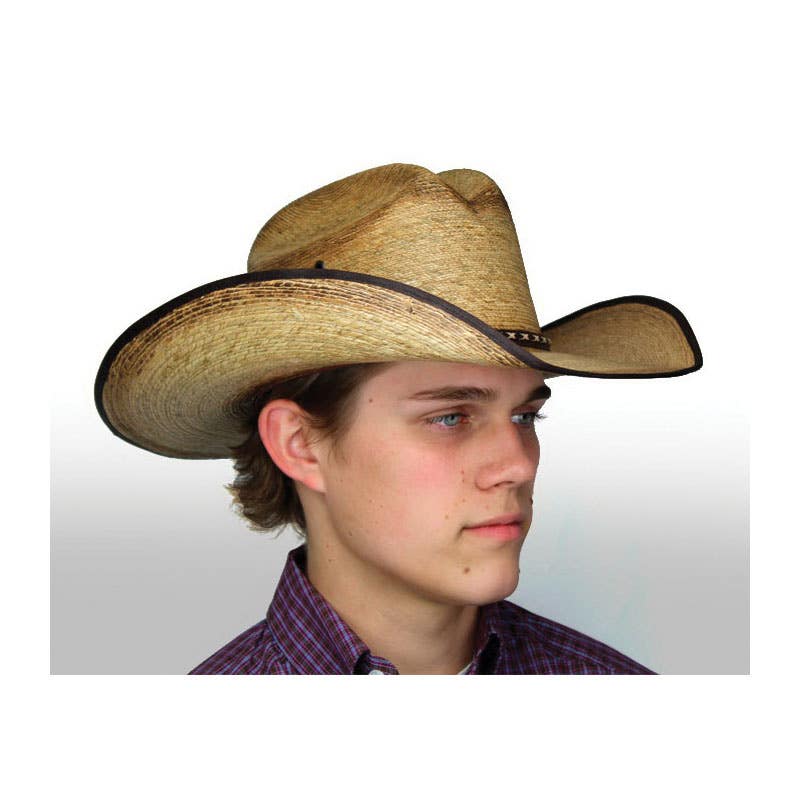Dallas Hats CAT 20X J 7-1/4 Hat, Men's, 7-1/4 in, Leather/Palm Leaf, Toasted