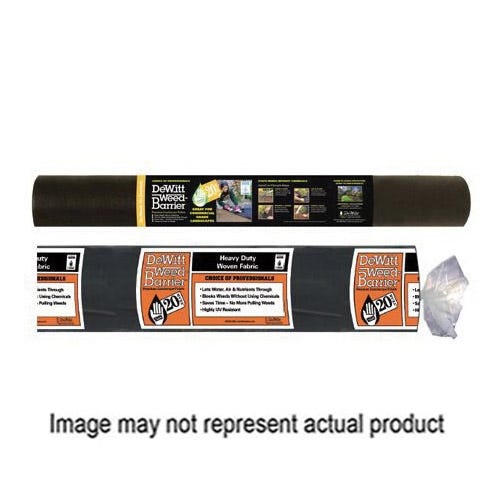 DeWitt Weed-Barrier Landscape Fabric, Woven, 250 ft L, 12 ft W, Polypropylene, Black/Green