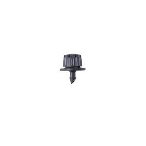 DIG Drip Emitter, Adjustable, 1/4 in Connection, Barb, 360 deg, 15.7 gph, Polypropylene, Black, 25/PK