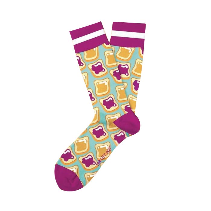 Two Left Feet Socks, Peanut Butter Sandwich, S, Cotton/Elastane/Polyamide