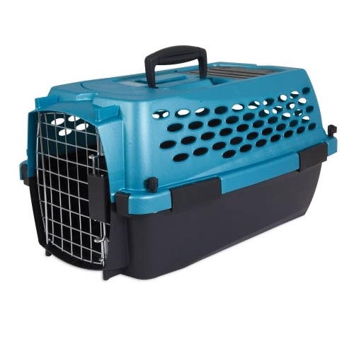 Petmate 21790 Fashion Vari Kennel, 12 in W, 16.2 in D, 9 in H, Plastic, Pearl Peacock Blue