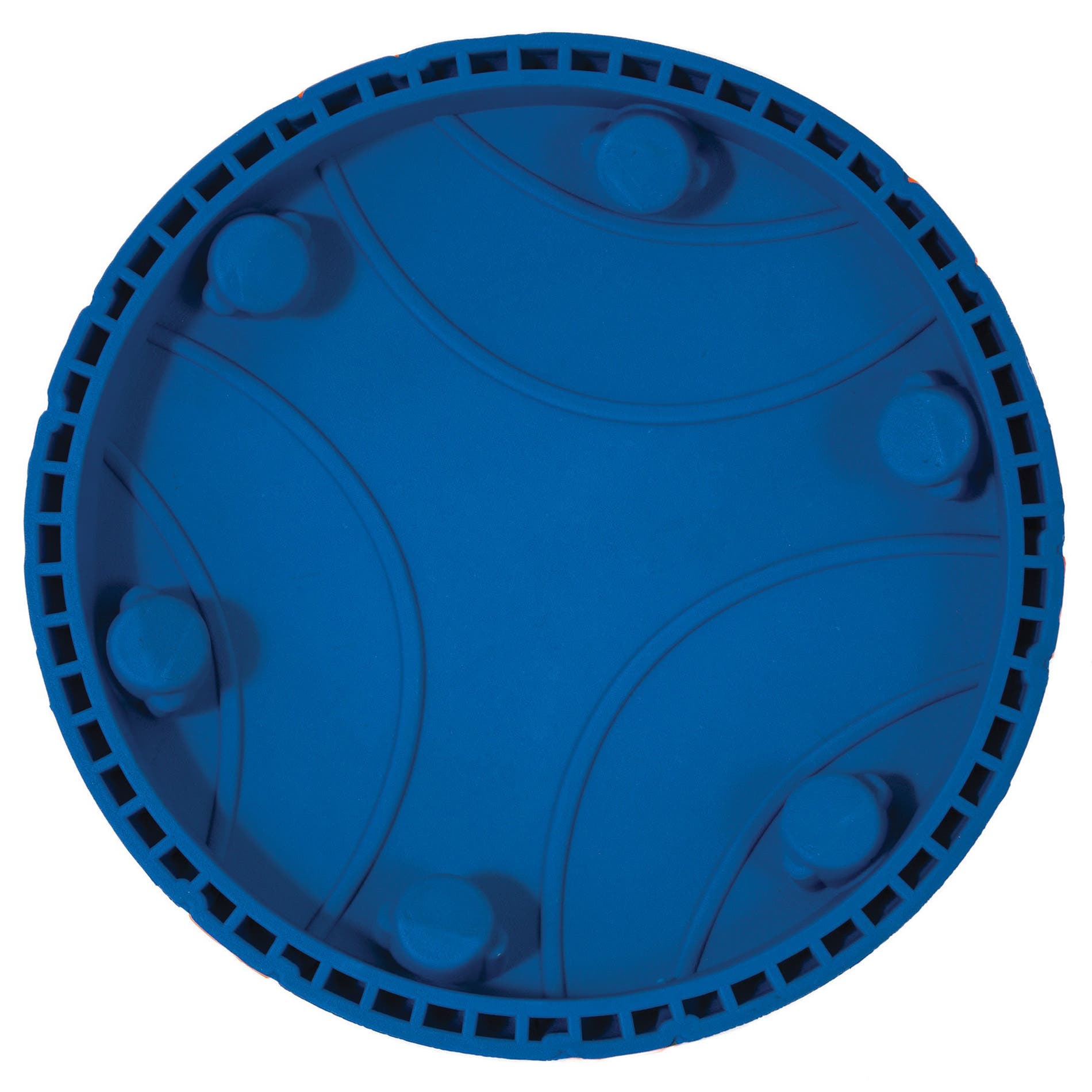Chuckit! Whistle Flight Dog Toy, One-Size, Interactive Toy, Disc, Rubber, Blue/Orange