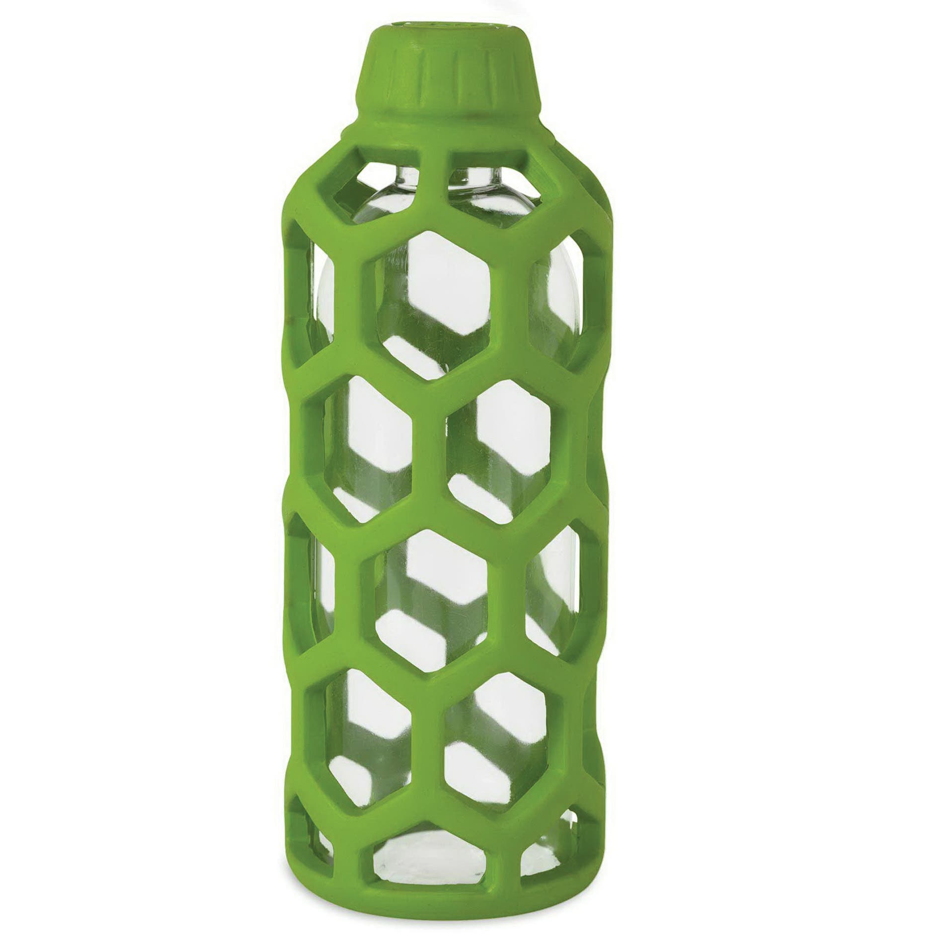 JW Hol-ee Dog Toy, M, Water Bottle, Rubber, Green