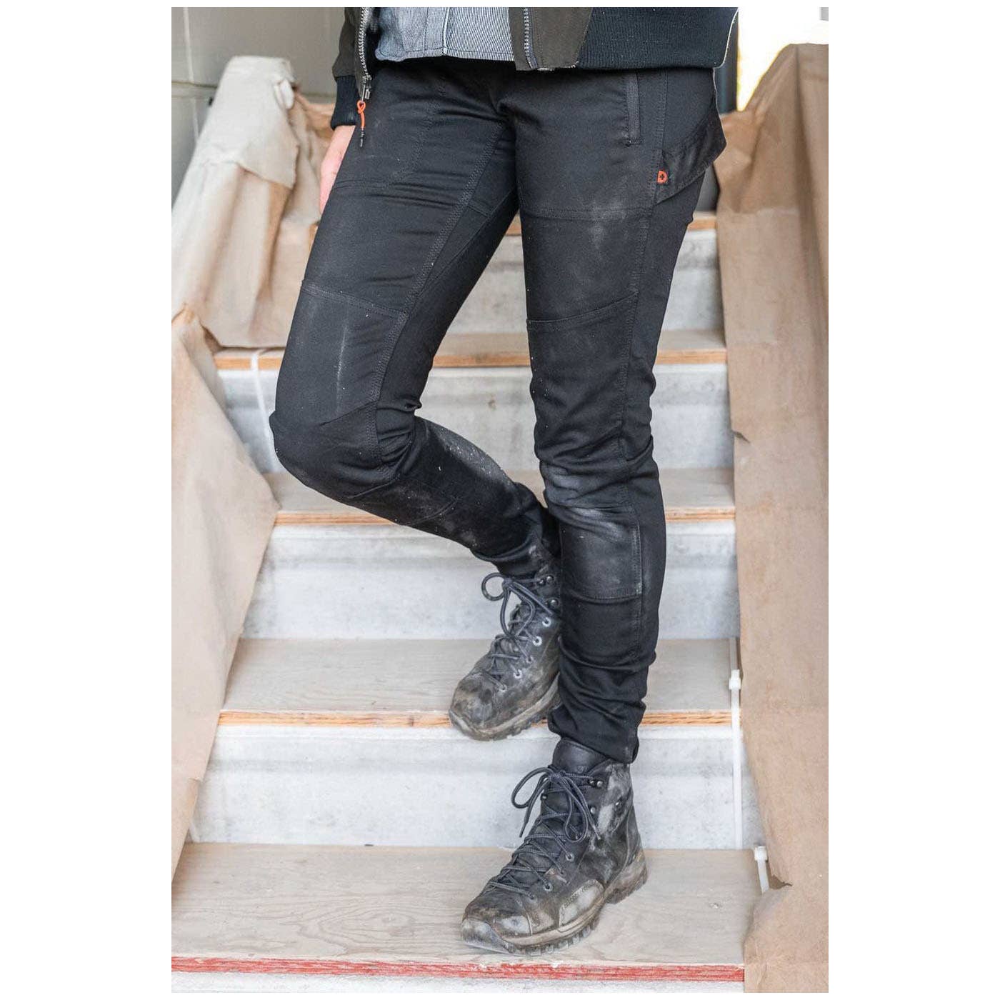 Dovetail Workwear Christa DIY Series Pants, 2/4, 66 to 76.2 in, 31 in L, Black, Relaxed, Stretchable
