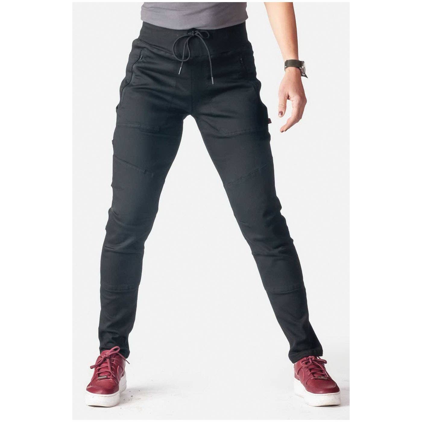 Dovetail Workwear Christa DIY Series Pants, 2/4, 66 to 76.2 in, 31 in L, Black, Relaxed, Stretchable