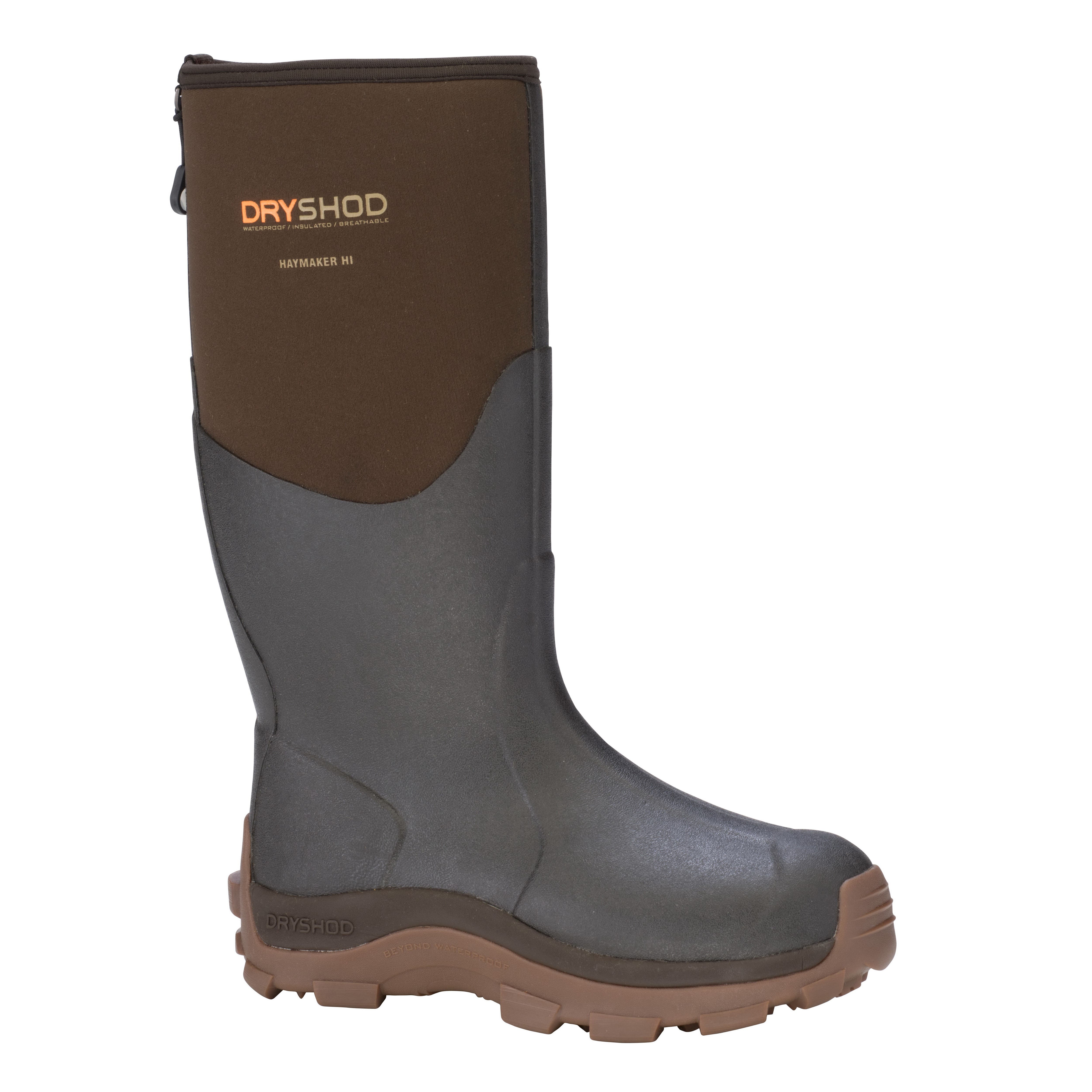 Dryshod West Haymaker Series Work Boots, 15, Brown/Peanut, Neoprene, Insulated: Yes