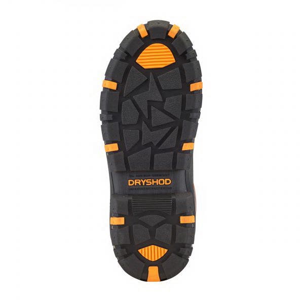 Dryshod West Megatar Series Work Boots, 9, Black/Orange, Neoprene, Insulated: Yes