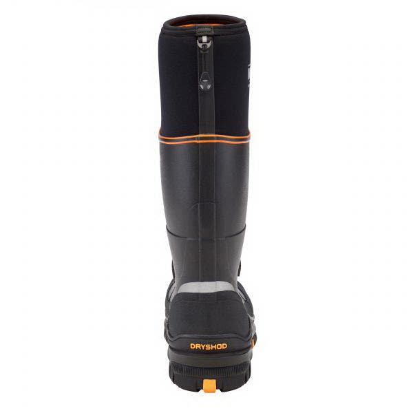 Dryshod West Megatar Series Work Boots, 9, Black/Orange, Neoprene, Insulated: Yes