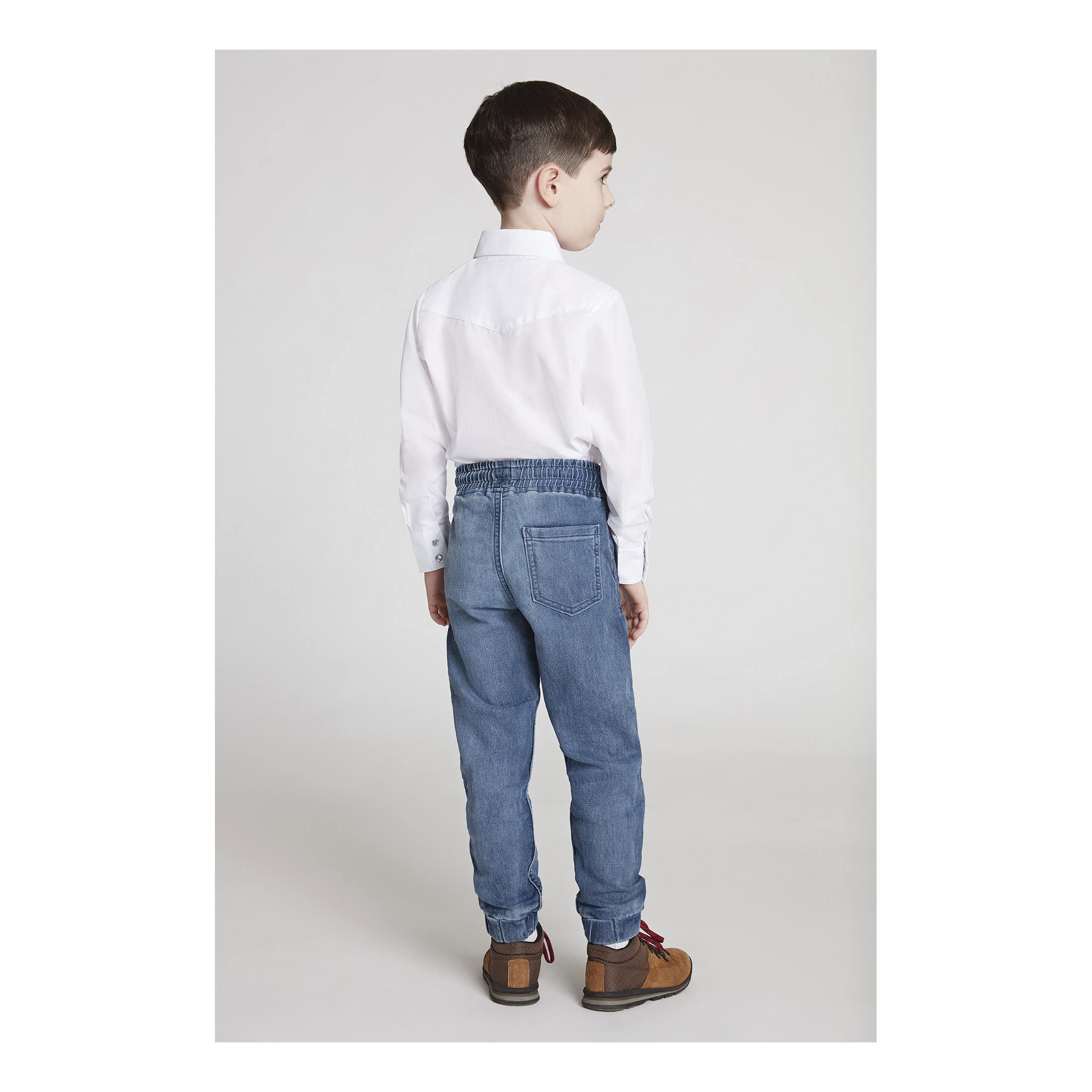 Ely Cattleman 15101532-WHITE-6 Western Shirt, Boy's, 6, Cotton/Polyester, Solid White, Spread, Long Sleeve, Snap