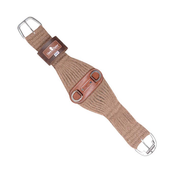 Classic Equine Roper Cinch, 34 in L, Alpaca Fiber/Stainless Steel, Brown