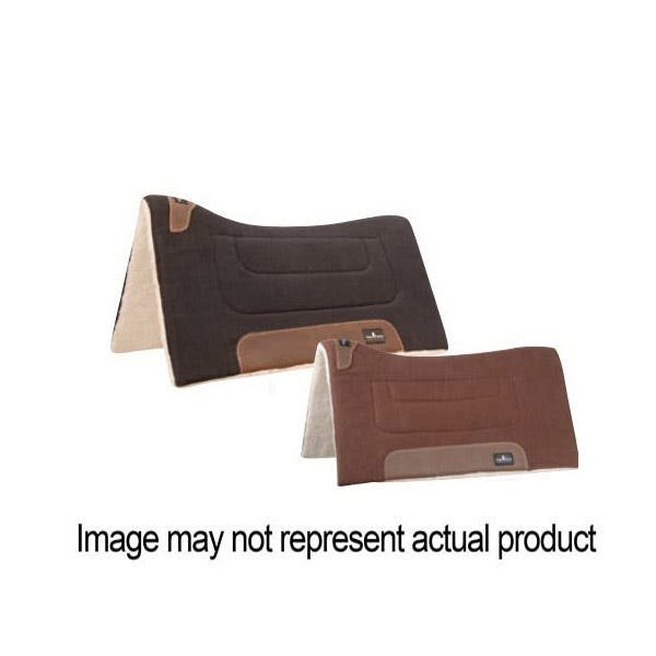 Classic Equine Saddle Pad, 3/4 in Thick, Canvas/Merino Fleece/Wool, Black