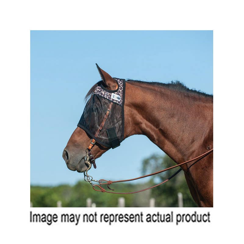 Cashel Quiet Ride No Ears Designer Fly Mask, Horse, Nylon Mesh, Leopard