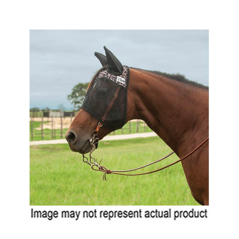 Cashel Quiet Ride Ears Designer Fly Mask, Horse, Nylon Mesh, Leopard