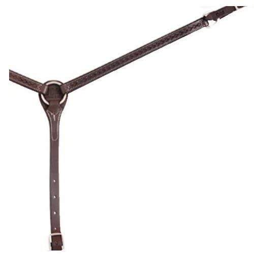 Cashel Trail Breast Collar, 1 in W, Leather, Chocolate