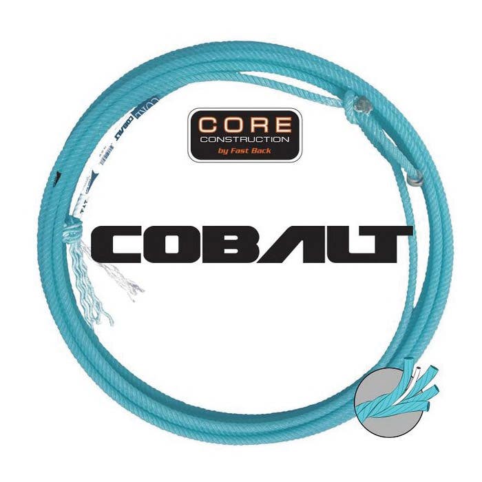 Fast Back COBALT Heel Rope, 35 ft L, Medium Rope, Nylon/Polyester