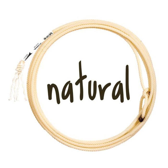 Fast Back Natural Heel Rope, 3/8 in Dia, 35 ft L, Medium Soft Rope, Nylon/Polyester