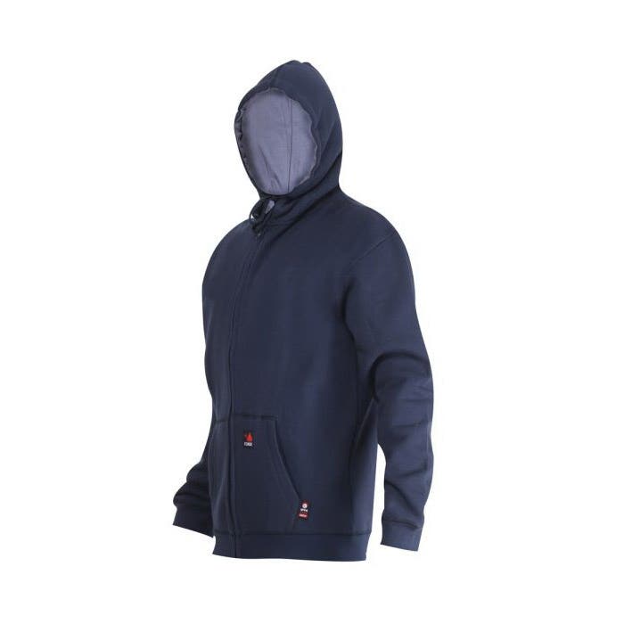 Forge Fr Sweatshirt, 2XL, Cotton, Navy Blue, Hooded - 830801