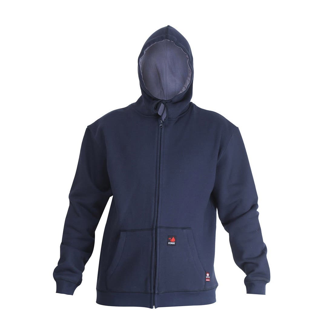 Forge Fr Sweatshirt, 2XL, Cotton, Navy Blue, Hooded - 830801