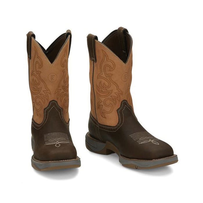 Tony Lama 3R Series Work Boots, 8, EE W, Dusty Brown, Leather Upper