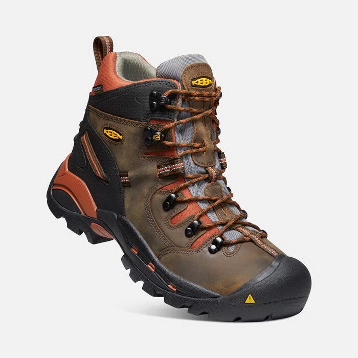 Keen Pittsburgh Series Medium-Duty Work Boots, 11.5, Bombay Brown/Cascade Brown, Leather, Lace-Up