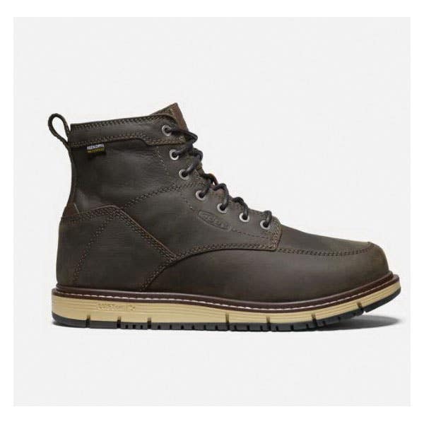 Keen San Jose Series Light-Duty Work Boots, 9, Cascade Brown, Leather