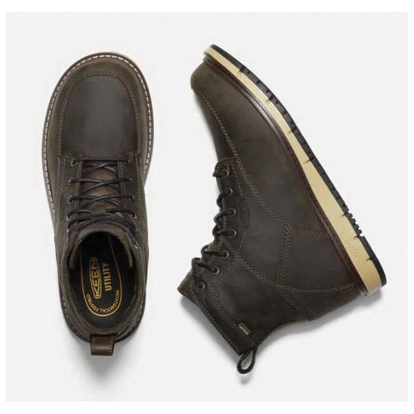 Keen San Jose Series Light-Duty Work Boots, 12, Cascade Brown, Leather