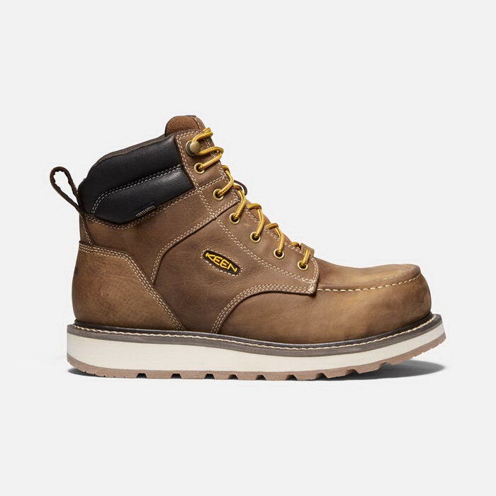 Keen Cincinnati Series Heavy-Duty Work Boots, 9.5, Belgian/Sandshell, Leather, Lace-Up