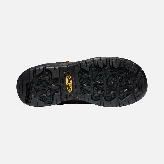 Keen Dover Series Medium-Duty Work Boots, 10, EE W, Black/Dark Earth, Leather, Insulated: Yes