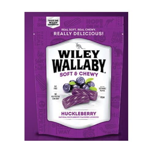 Wiley Wallaby Licorice Candy, Huckleberry, 10 oz