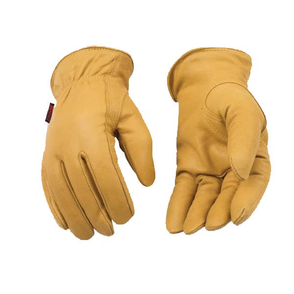 Kinco 902HK-S Gloves, S, Keystone Thumb, Shirred Elastic Cuff, Leather, Tan