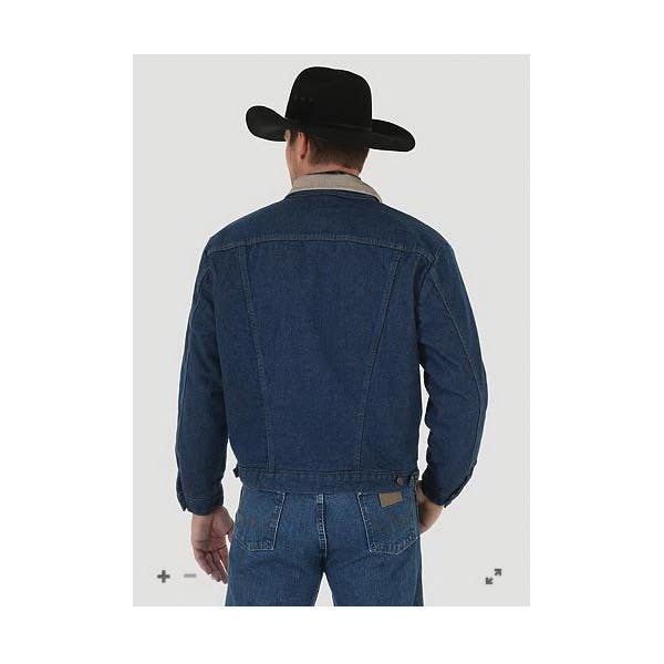 Wrangler Jacket, Cotton, Prewashed Denim, Regular - 74260PW38R