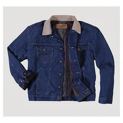 Wrangler Jacket, Cotton, Prewashed Denim, Regular - 74260PW38R