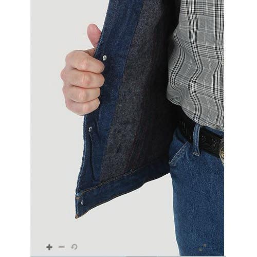 Wrangler Jacket, Cotton, Prewashed Denim, Regular - 74260PW38R