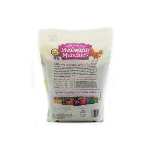 Manna Pro Mealworm Munchies 0010310275 Poultry Treat, Bag, 30 oz