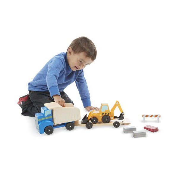 Melissa & Doug Classic Vehicle Toy Set, Wood, Multi-Color